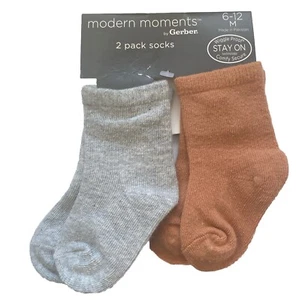 Neu Modern Moments by Gerber Baby Junge wackelfeste Socken, 2er-Pack/6-12 M - Bild 1 von 4