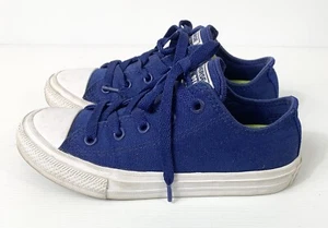 Kids Converse Chuck Taylor All Star Youth US 13 Blue Canvas Lace Up Sneakers - Picture 1 of 12