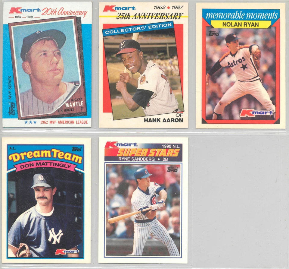 1982,1987,1988,1989,1990 K-Mart Baseball Cards #1-44 You Pick - Image 1 of 1