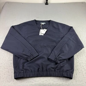 Cutter & Buck Jacket Mens Medium Blue Golf Windbreaker Pullover Wind Tec NEW - Picture 1 of 10