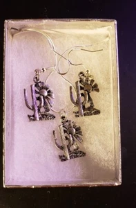 Antikes Silber Kaktus Set - 20" Silber Schlangenkette - Karabinerverschluss - Bild 1 von 3
