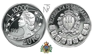 San Marino (Introduzione all'EURO 1997) Lire 10.000 - Imagen 1 de 5