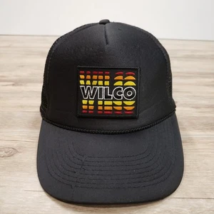 Wilco Hat Cap Snap Back Black Mesh Trucker Patch Band Music Embroidered Otto - Picture 1 of 7
