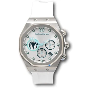 Orologio Cronografo Technomarine Reef Sun Donna 40mm Cristallo Bianco Ghiacciaio TM-523005 - Foto 1 di 12