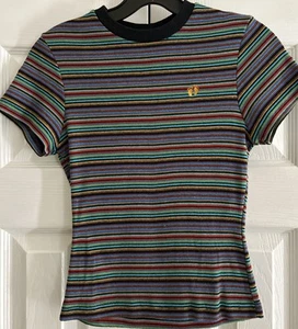 HANG TEN VTG KIDS MEDIUM STRIPED CROP TOP 1980’s - Picture 1 of 5