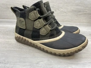 Sorel Out N About Plus Damen Stiefel kariert Quarry Flet grau 8 wasserdicht Ente - Bild 1 von 10