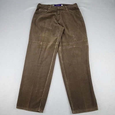 VINTAGE Levis SilverTab Baggy Pants Mens 34x32 Brown Corduroy Made USA 90s - Image 1 of 4