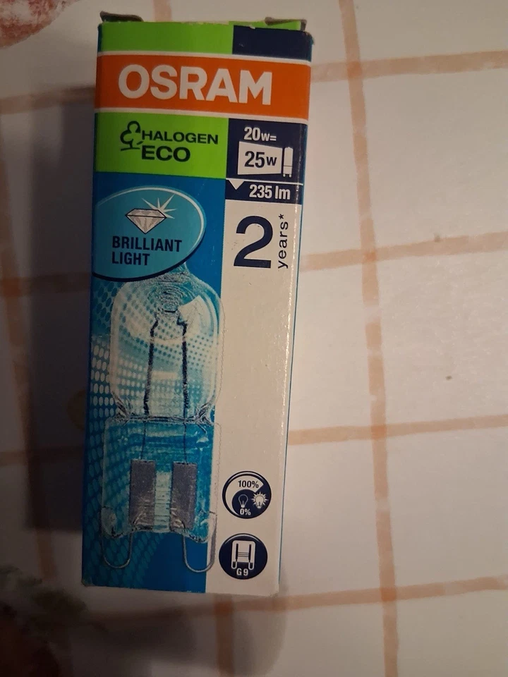 Osram Eco Halogen Stiftsockellampe 20W = 25W G9 235lm Halopin warmweiß dimmbar - Bild 1 von 1