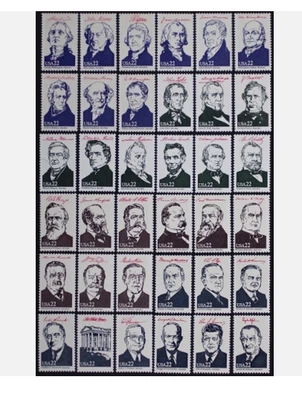 US 1986 Scott # 2216 - 2219 AMERIPEX '86 PRESIDENTS STAMPS SET OF SINGLES MNH - Image 1 of 2