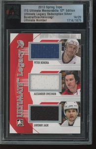2013 ITG Spring Expo Hockey Bondra Ovechkin Jagr Legacy Game Worn Jersey /20 - Picture 1 of 2
