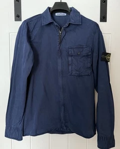 Sobrecamisa Stone Island 102WN Prenda Teñida Azul Marino Talla M - Imagen 1 de 18