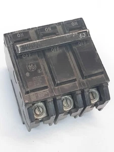 General Electric THQB RV-2987 3-Pole Circuit Breaker, 240VAC 60Amp  - Picture 1 of 2