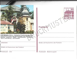 P 138 imagen postal patrón impreso 60 peniques B&S Rimbach p2/26 ** - Imagen 1 de 1