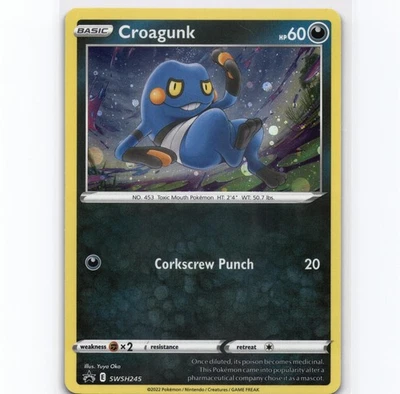 Croagunk - (Cosmos Holo) Promo SWSH: Sword & Shield Promo Cards SWSH245 NM Pokem - Image 1 of 2