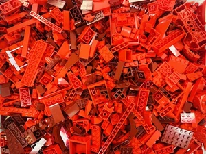 Lot Of 1 Pound Lego Random Red Parts Pieces Bricks Sorted - Picture 1 of 3