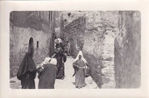 Rare 4x6 1920s Photo: Jerusalem Streets In Bethlehem Isreal Bible Holy Land - Picture 1 of 6