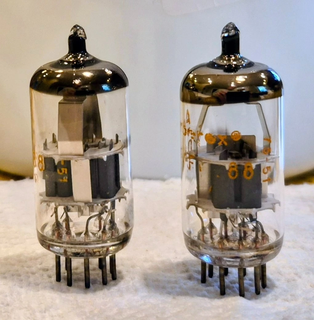 ♪♪Amperex 7308 (6DJ8) 双三極管 NOS品ペア #1、アンペレックス・ビンテージ真空管♪♪