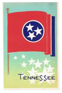 Tennessee TN State Flag Original Serigraph Postcard Post Card Collectors Club - Picture 1 of 2