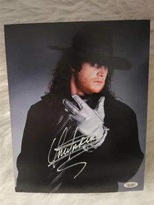 MARK WILLIAM CALAWAY THE UNDERTAKER SIGNED AUTOGRAPHED 8X10 PHOTO WWE/WWF COA - Picture 1 of 8