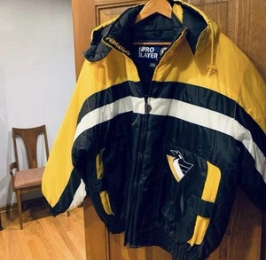 Jacke Herren XL Vintage 90er PRO PLAYER NHL PITTSBURGH PENGUINS - Bild 1 von 13
