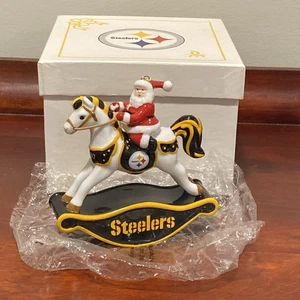PITTSBURGH STEELERS ORNAMENT WEIHNACHTEN SCHAUKELPFERD DANBURY NEUWERTIG 2007 in BOX - Bild 1 von 6