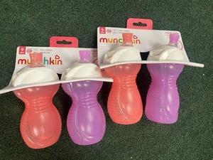 4 tazas Munchkin Mighty Grip a prueba de derrames 9 oz.  Click Lock Bite Proof BPA Free 9m+ - Imagen 1 de 3