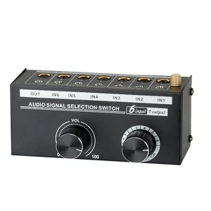 Interruptor de audio, 6 entradas, 1 salida, selector de señal de audio, Tonka3616 - Imagen 1 de 8