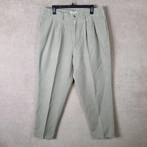 Vintage Bugle Boy Pants Mens 36x30 Gray Chino Pleated Classic Fit Cotton - Picture 1 of 13