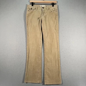 Vintage Old Navy Corduroy Pants Womens 4 Khaki Beige Flare Leg Comfort Mid Rise - Picture 1 of 14