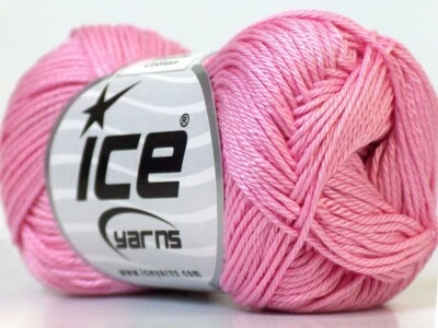 Lote de 6 fios de algodão Camilla fino 6x50g rosa - Imagem 1 de 4