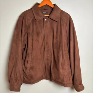 Liz Claiborne Women Sueded Finish Jacket Brown Sz XXL Outerwear Western Country - Picture 1 of 24