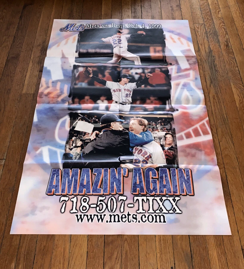 NY METS 2000 29x44 inch SUBWAY POSTER AL LEITER Rare - Image 1 of 1
