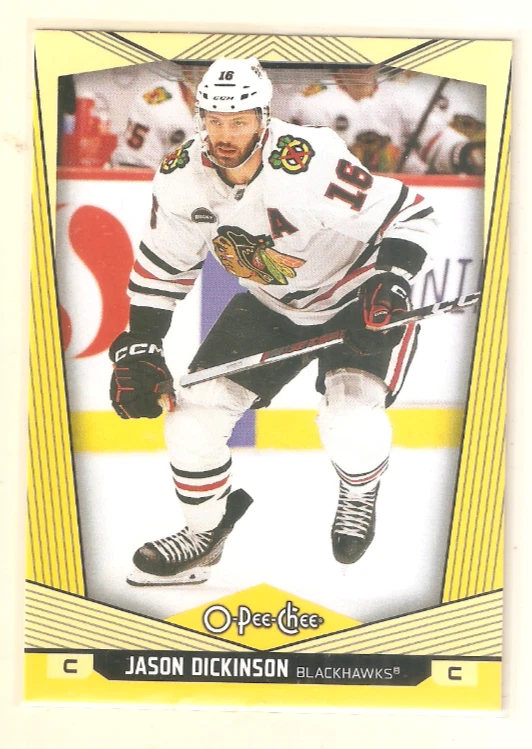 Jason Dickinson 2024-25 O-Pee-Chee Yellow Parallel #76 Blackhawks - Image 1 of 1