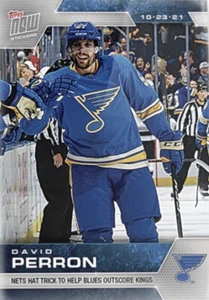 2021-22 TOPPS NOW NHL STICKER ST LOUIS BLUES DAVID PERRON #42 HAT TRICK - Picture 1 of 1