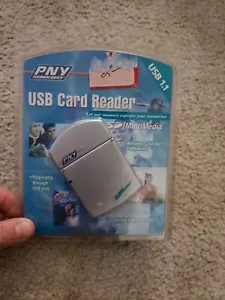 PNY USB Card Reader with USB extension cable New and Factory Sealed - Picture 1 of 4