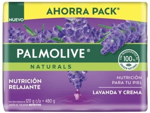 8 JABONES PALMOLIVE LAVANDA Y CREMA (120g) - 8 PALMOLIVE SOAPS - Made in 🇲🇽 - Picture 1 of 1