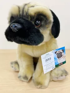 Black or Tan 12" Pug toy dog, as it is or personalised 3 options for each dog - Picture 1 of 78