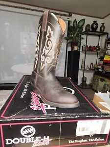 Women’s Western Double H Leather Boots DH 1702 SIZES 6M NEW IN BOX - Picture 1 of 6
