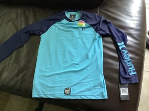 Hurley Youth Boy's UPF 50+ H2O Dri Fit Long Sleeve Rash Guard Swim Top brand new - Picture 1 of 4