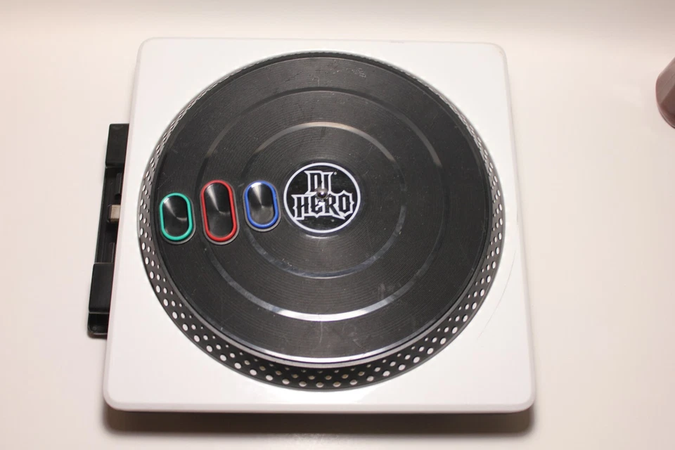 Toca-discos DJ Hero branco substituição sem fio para Xbox 360 Wii PS2 PS3 - Imagem 1 de 4