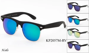 Kids Vintage Sunglasses Retro 100% UV Colorful Mirror Lens Toddler Boys Girls - Picture 1 of 33