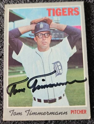 Tom Timmermann Signed 1970 Topps Card 554 - Image 1 of 2