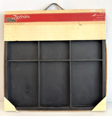 NEW ~ 7 Gypsies 4 x 6 Black Photo Tray - Imagem 1 de 3