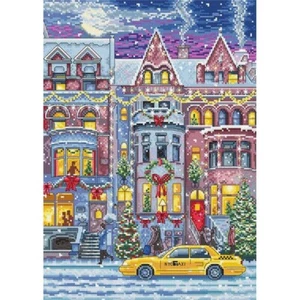 Counted Cross Stitch Kit Christmas town DIY Letistitch - Picture 1 of 2