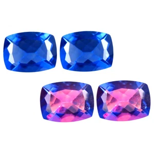 3.12 ct (2pcs) Eye-catching MATCHING PAIR 8 mm Cushion cut Un-Heated Fluorite - Picture 1 of 3
