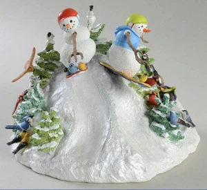 Lenox Shredding The Snow Country Lynn Bywaters Snowman Snowboarding Figurine New - Picture 1 of 2