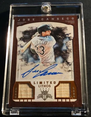 2016 JOSE CANSECO DIAMOND KINGS BAT LITHOS AUTO #LLS-JC ATHLETICS 16/25 (712) - Image 1 of 2