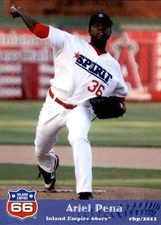2011 Inland Empire 66ers Grandstand #25 Ariel Pena Dominican Republic DR Card