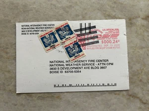 UZ6 ? 27c (24c meter + 3x 1c) OFFICIAL Postal Card USED Genuine Usage SCARCE - Picture 1 of 2