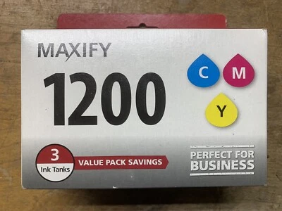 NEW Canon MAXIFY PGI-1200 (9232B005) Tri-Color Ink Cartridge Value Pack SEALED!! - Image 1 of 2